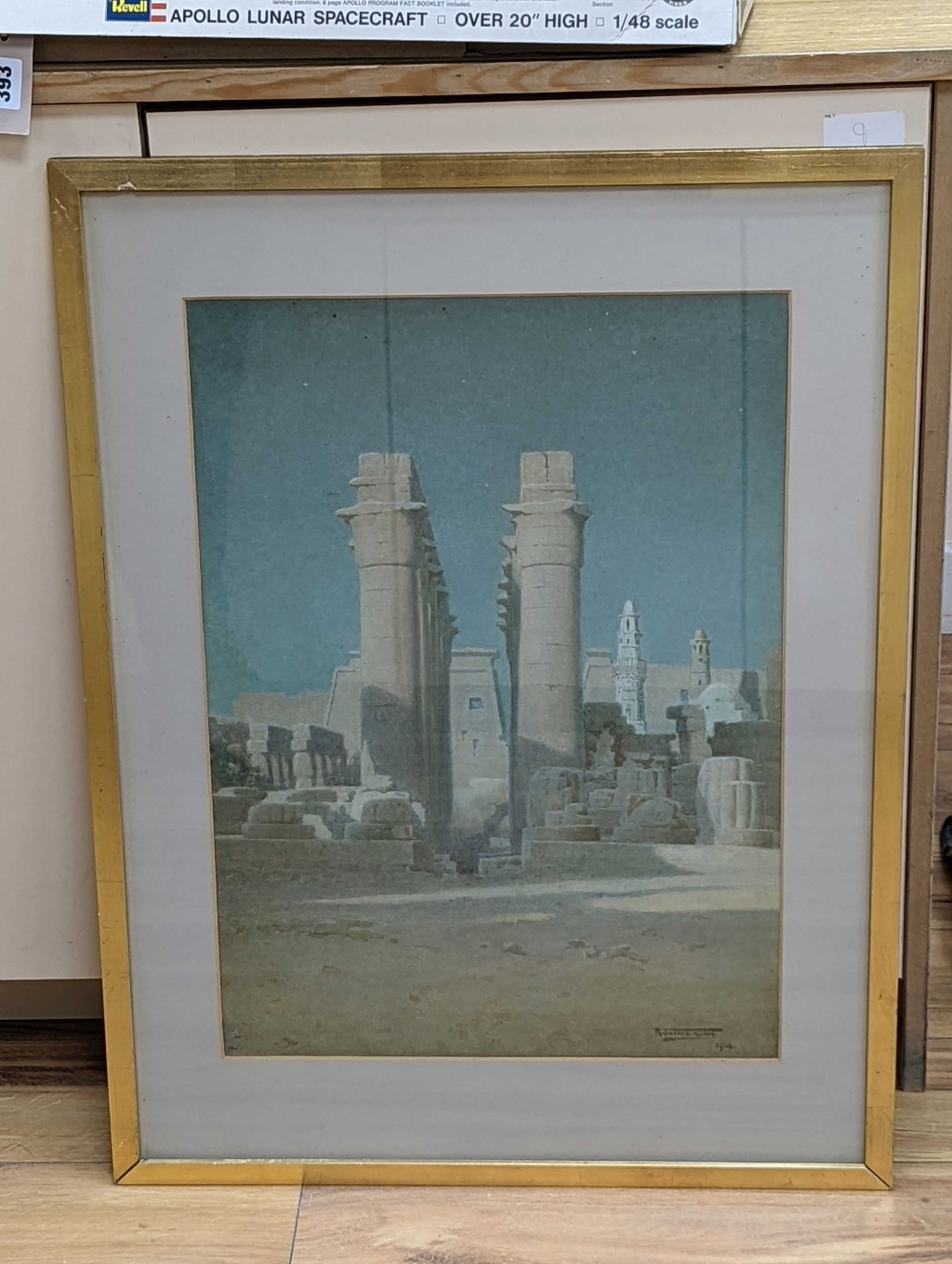 Robert George Talbot Kelly (1861-1934), watercolour, 'Temple at Karnak', signed and dated, 1914, 54 x 39cm